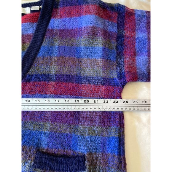 Colter Bay Int Vintage Multicolor Cardigan Pullover Sweater L 2 pocket 5 button - Picture 12 of 16